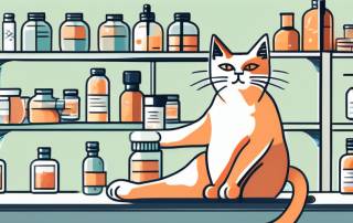 A cat receiving a vaccine