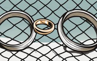 Two intertwined wedding rings