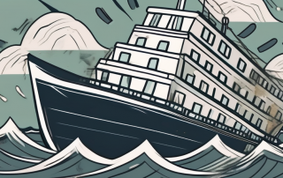 A sinking ship labeled as a life insurance policy
