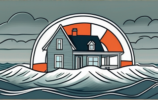 A life buoy and a house