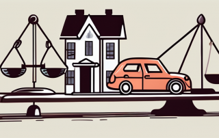 Various types of insurance policies such as a house representing home insurance