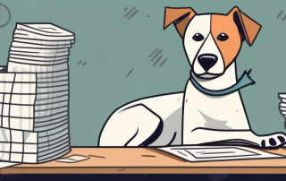 A concerned looking dog with a bandage on its paw