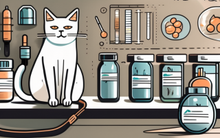 A cat being vaccinated