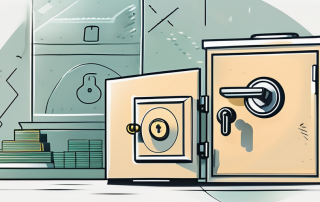 A safety vault with a key inserted into it