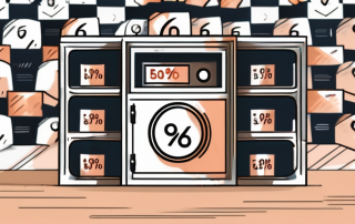 A secure safe with a percentage symbol on it