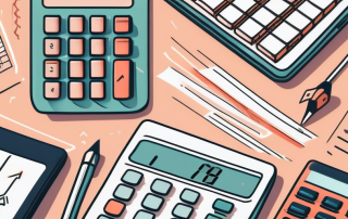 A calculator next to an array of insurance policies