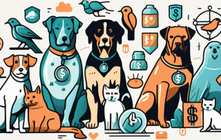 Various types of pets such as dogs