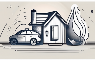 A house with different types of insurance protection symbols like a shield