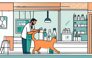 A cat receiving a vaccination