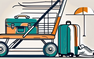A secure safe with symbols of retirement like a beach chair