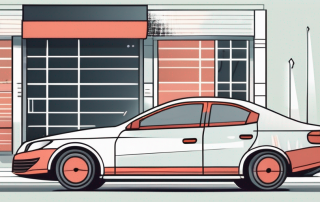 A car with visible damages parked next to an insurance policy