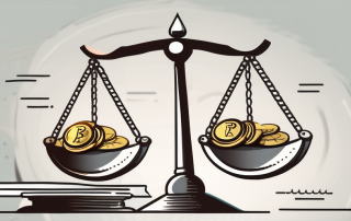 A balance scale with coins on one side and a document symbolizing the got fee schedule on the other