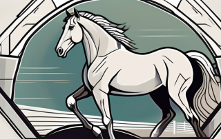 A horse standing majestically in a stable