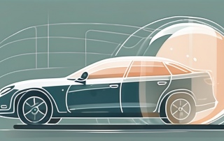 A car being shielded by a transparent