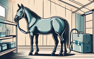 A horse in a stable