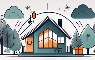 A cozy holiday home surrounded by protective symbols like a shield and a lock