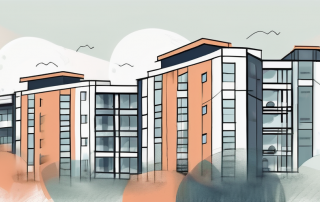 A few diverse multi-story apartment buildings