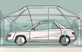 A car protected under a transparent shield