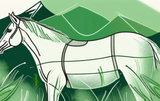 A horse with a protective shield