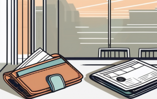An empty wallet with insurance policy documents in the background