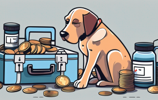 A dog wearing a stethoscope around its neck