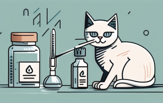 A cat receiving a vaccination