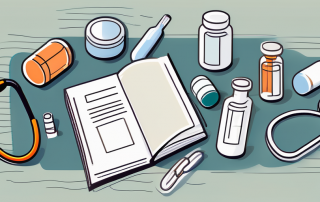 Various medical items like a stethoscope