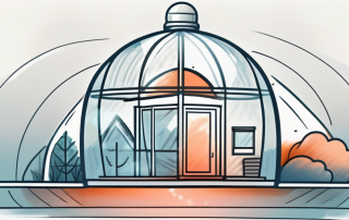 A house shielded by a transparent dome