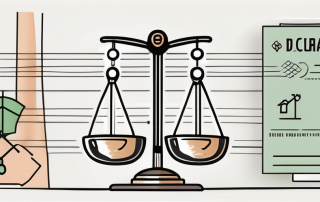 A health insurance card balancing on one side of a scale and a life insurance policy on the other