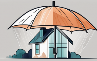 A house being shielded by a large