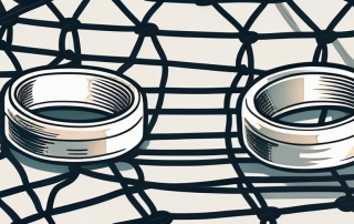 Two intertwined wedding rings