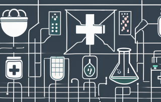 A safety net under medical symbols like a stethoscope