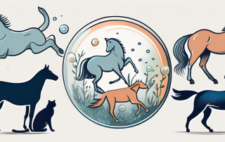 Several different types of animals such as a cat