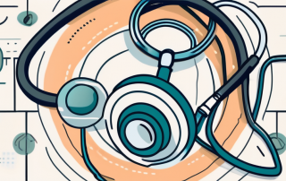 A health insurance card with a stethoscope and a checkmark