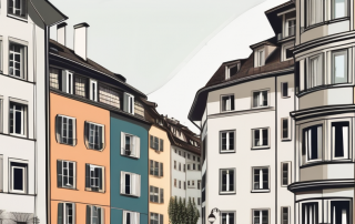 A variety of residential buildings in zurich