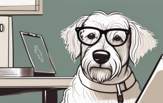 An elderly dog