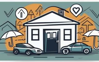 A safety box surrounded by different types of insurance symbols like a house