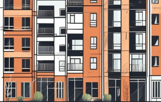A variety of apartment buildings with different architectural styles