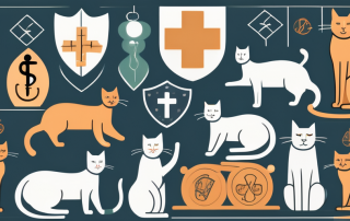 Several different types of cats engaging in various activities such as playing