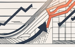 A life insurance policy document with a downward trending arrow