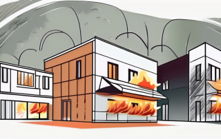 A residential building and a commercial property