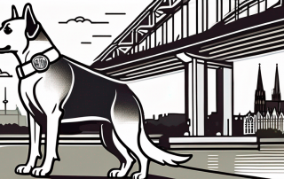 A dog wearing a tag symbolizing insurance