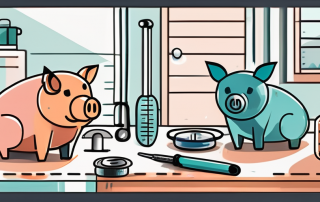 Various pets interacting with veterinary tools