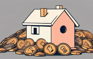 A house-shaped piggy bank with a keyhole