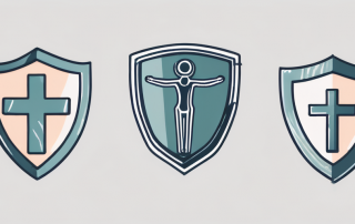 Three symbolic icons representing the benefits of statutory accident insurance