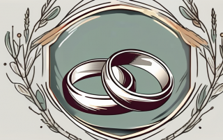 Two intertwined wedding rings