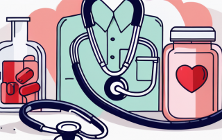 A life insurance policy alongside medical icons such as a stethoscope