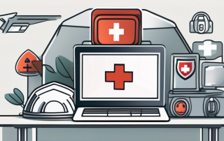 A computer with an insurance policy on the screen