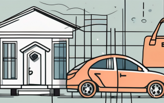 A safety net under a symbolic representation of a house