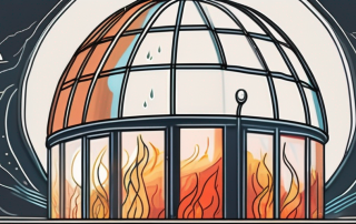 A house shielded under a transparent dome